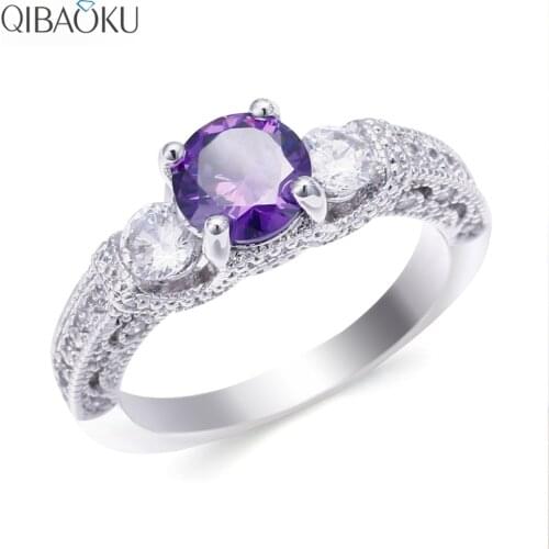 New Trendy Crystal Engagement Design Rings Gift for Women Zircon Elegant Ring Female Sweet Romantic Wedding Jewelry