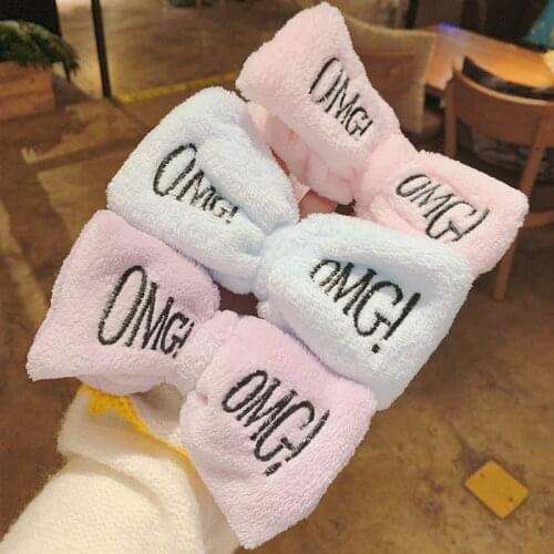 2020 New Letter Headbands Elasticity Makeup Women Bow Wash Face Hairbands Cute Girls Designer Headwear Hair Accessories