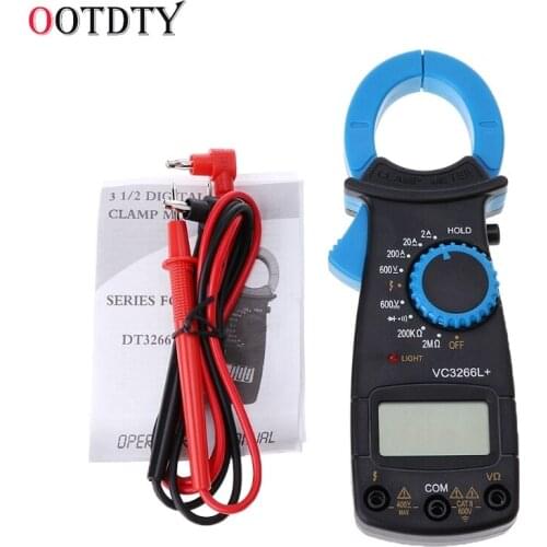 OOTDTY VC3266L+ Digital Clamp Multimeter AC/DC Voltage Amp Ohm Electronic Tester Meter