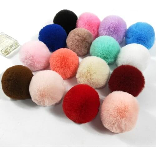 8cm DIY Fluffy Ball Pompon Faux Fur Pompom Large Multicolor Plush Pom Pom For Crafts Garland Decorative Keyrings Garments Decor
