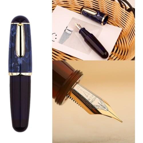 Purple Majohn Q1 Mini Eyedropper Fountain Pen Resin Short Pocket Pen Transparent Portable Ink Pen Iridium EF F Nib Gift Pen