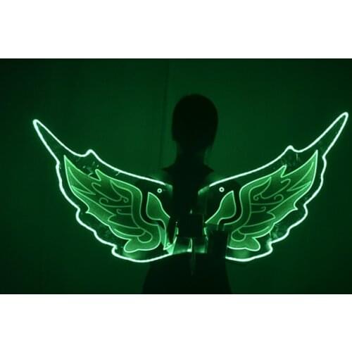 LED glowing wings nightclub bar show catwalk props luminous stage show butterfly wings