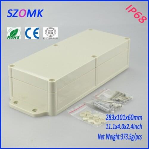 Szomk new plastic enclosure waterproof equipment case (4 pcs) 283*101*60mm junction box plastic housing abs plastic enclosure