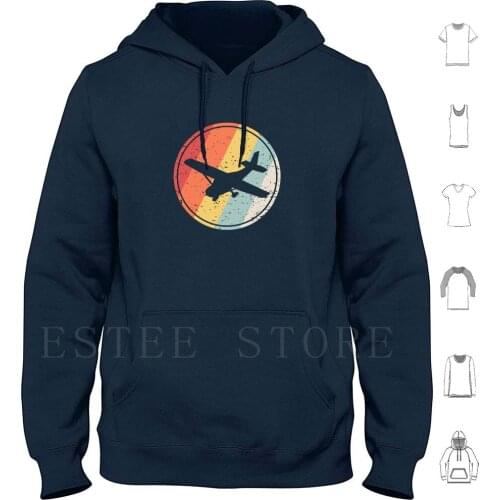 Vintage Retro Airplane Hoodies Pilot Aviator Flying Airplane Single Engine Airplane I Love Flying Prop Airplane
