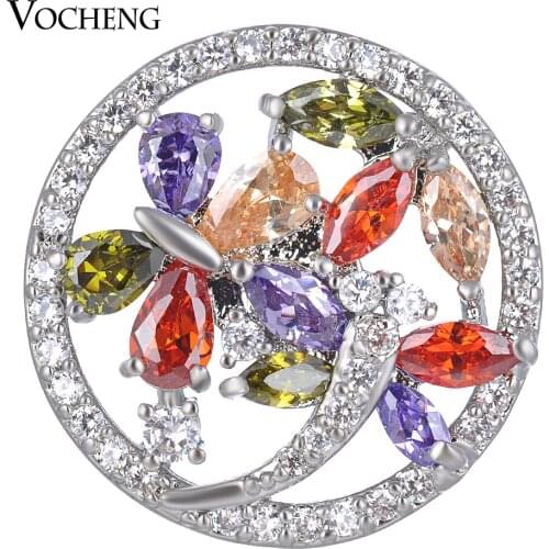 Vocheng Snap Charms Luxury CZ Stone Shining 5 Colors 18mm Copper Material Vn-1400