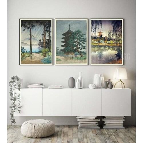 Japanese Woodblock Prints Set Of 3 Japan Posters
