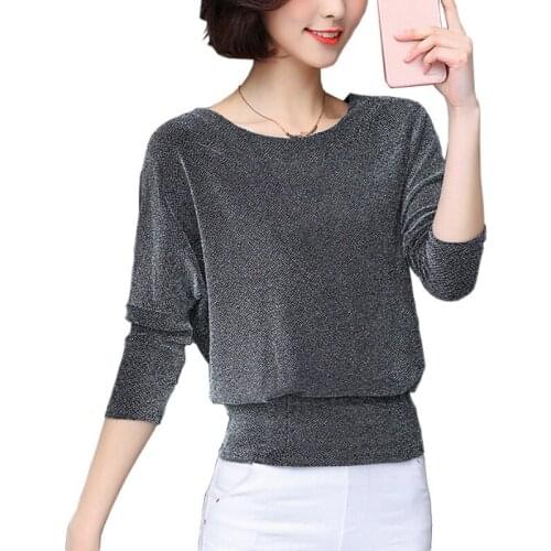 Shiny Sequin Blouse Women Tunic Fashion Woman Blouses 2019 Red Pink Blue Sparkles Womens Blouse Shirt Plus Size 4XL Ladies Tops