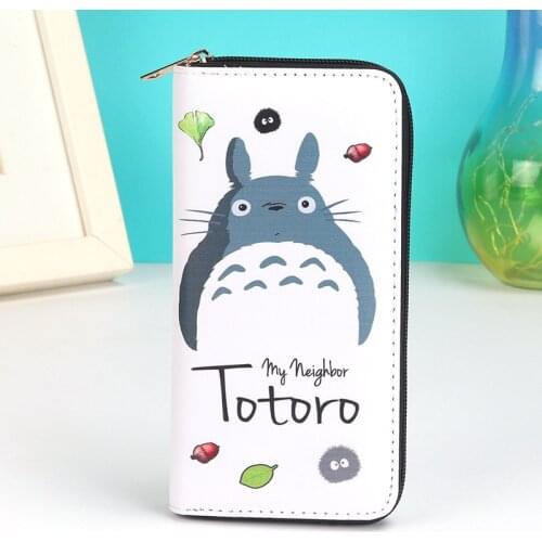 Women Wallets PU Leather Lady Handbags Cartoon Totoro Students Wallet Cards Holder Woman Clutch Hasp Coin Purse Girls Money Bags