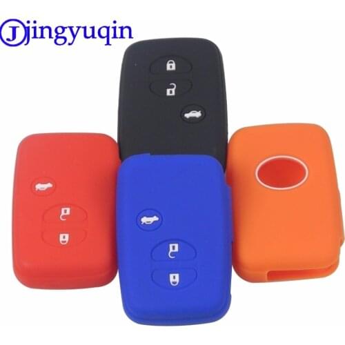 10X Silicone Key Case Cover For Toyota Land Cruiser Prado Avensis IQ Corolla Prius Highlander Yaris Keyless Fob Holder Protector