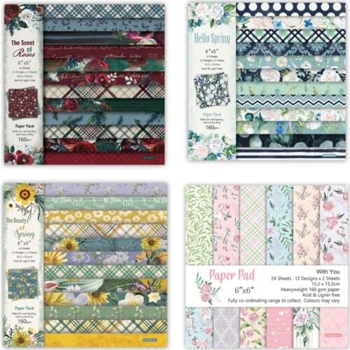 12PCSDIY 6 Inch Vintage DIY Scrapbooking Flowers Material Card Paper For Journal Dairy Notebook Letter Decorative Stationery