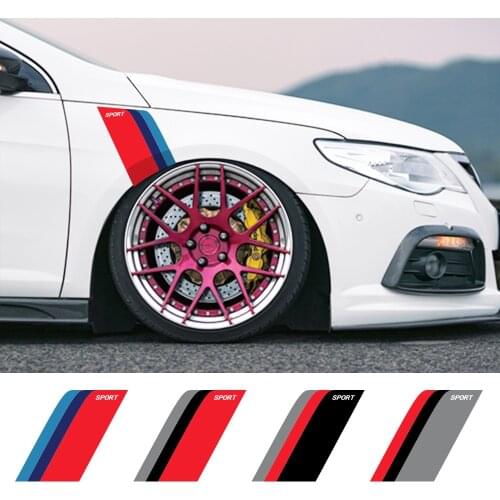 2Pcs Car Stickers Auto Vinyl Film Fender Wheel Brows Decal For BMW Benz Ford Audi VW Honda Mazda Renault Peugeot Car Accessories