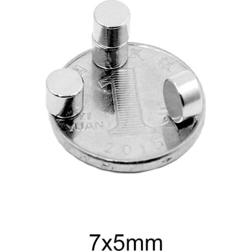 20/50/100/200/300PCS 7x5 mm Search MinorMagnet Diameter 7mmx5mm Bulk Small Round Magnet 7x5mm Neodymium Disc Magnet 7*5 mm