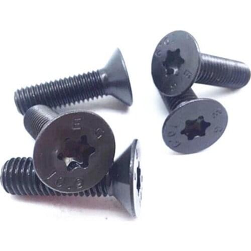 20pcs M4 10.9 level alloy steel countersunk Torx screws T&TX flat head anti-theft screw black color bolt 6mm-20mm long