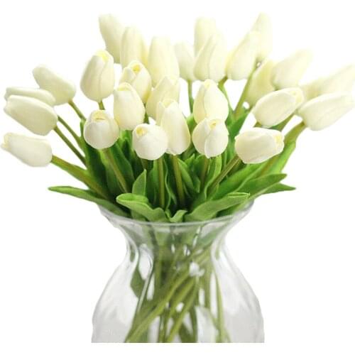 20pcs Artificial Tulip Flowers Simulation Flowers For Wedding Party Decor