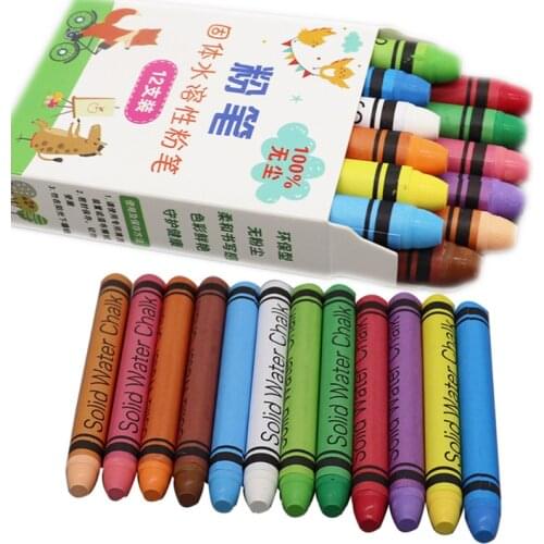 4/6/12 Colors Non Toxic Water Soluble Chalk Drawing Painting for Teacher Kids Q1JC