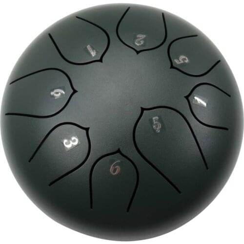 6 inch 8-Tone Steel Tongue Drum Hand Pan Drums with Drumsticks Percussion Musical Instruments