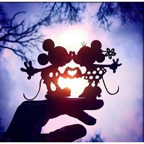 Disney Diamond Painting Cross Stitch Cartoon Mouse Full Diamond Square Diamond Embroidery Mosaic Christmas Minnie Mickey Gift