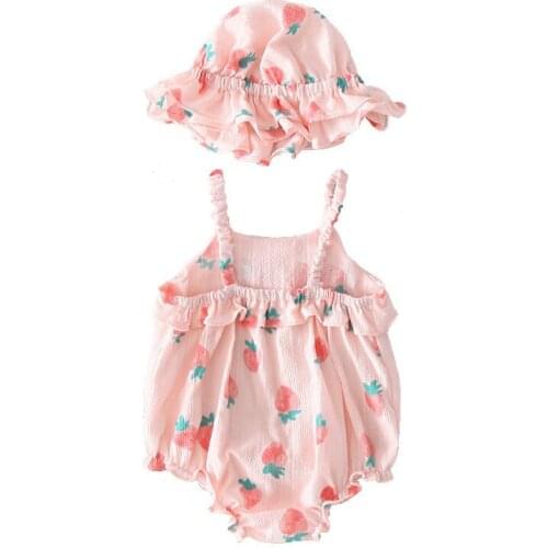 Baby girl Sleeveless Bodysuit 2019 Princess style print cute Girl Baby Clothes Children Pink Bodysuit Baby Girl Clothes Jumpsuit