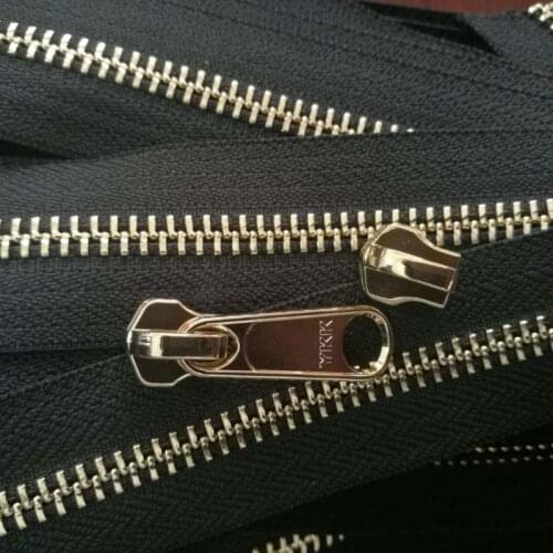 6m/lot Continuous YKK Metal Zipper Chain with Slider Bright Gold White Black Copper Bags Box Sewing Accessories