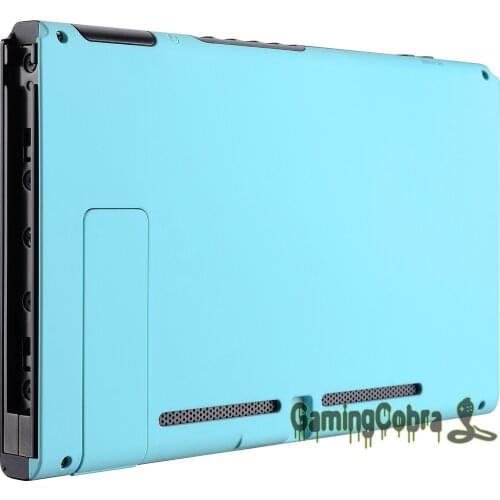 Soft Touch Grip Heaven Blue Console Back Plate DIY Replacement Housing Shell Case for Nintendo Switch Console w/ Kickstand ZP307