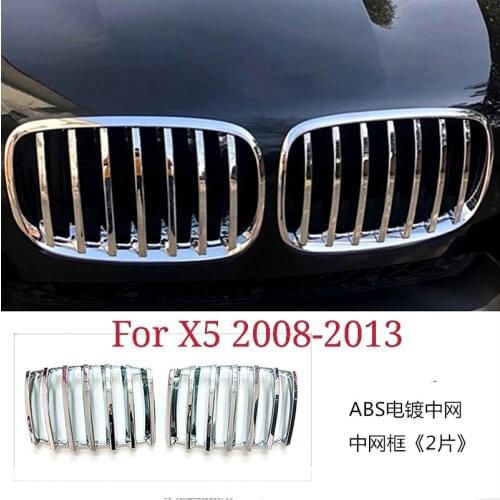 For BMW X1 X3 X4 X5 2008-2020 ABS chrome plated middle mesh trim strip Middle mesh decorative bright frame Car Accessories