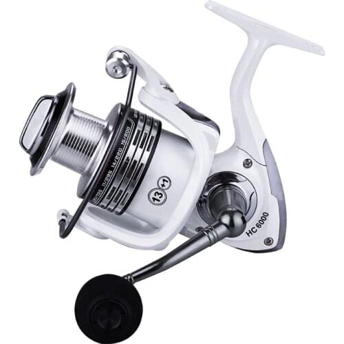 Metal spinning reel left/right white powerful drag carp line spool 1000-7000 CNC alloy fishing reel