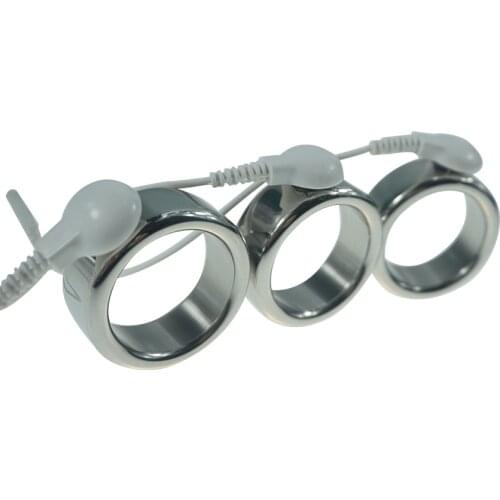 1piece DIY 26mm/28mm/30mm for choose electric shock stainless steel delay ejaculation cock ring electro shock penis ring sex toy