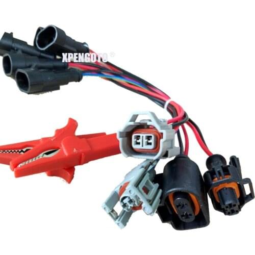 Diesel common rail injector and pump SCV valve connection lines kit for Caterpillar Delphi Siemens transfer extension cable
