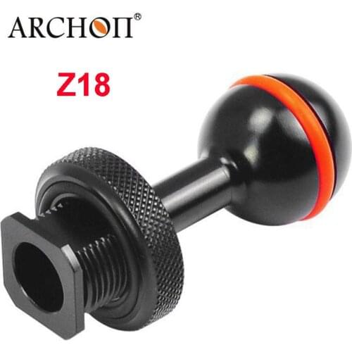 Archon Z18 mount cold shoe hot holder diving flashlight cold shoe ball adapter Bracket Professional Camera photography arm