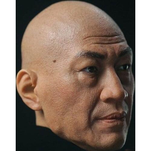 1/6 Shi Zhaoqi Head Sculpt CYYTOYS S-02 Chinese Bald Actor Head Carving Fit 12'' Action Figure Body