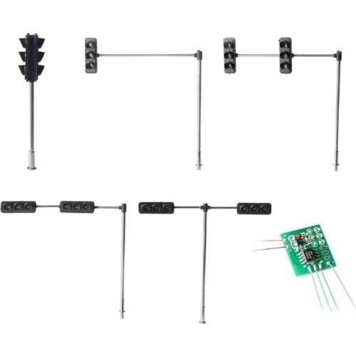 1/100 Scale LED Light City Traffic Light Model Building Sand Table Model Materials DIY Accessories Miniature Child Toys