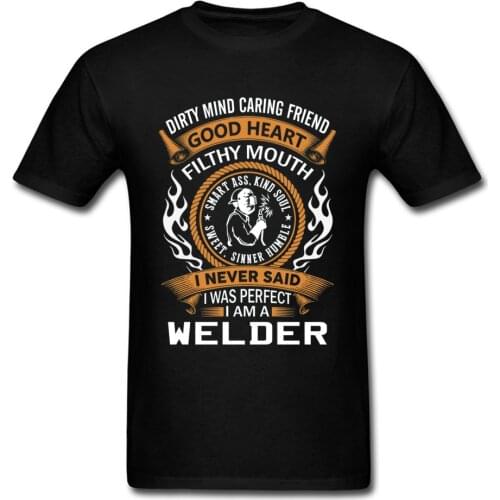 Fashionable Mens T-Shirt Funny T Shirt I Am A Welder TShirt Steampunk Tee Heavy Metal Letter Punk Style Tops Man Slogan Clothes