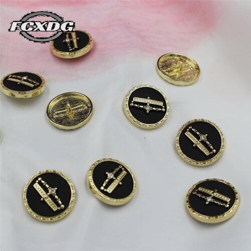 10pcs Fashion Luxury Embellishments for Clothing Round Rhinestone Buttons for Clothing DIY Sewing Accessories Clothes Buttons