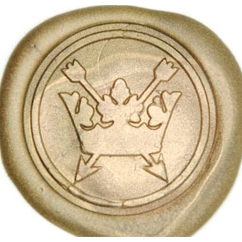 Crossed Arrow Crown Seal Wax Kit,Vintage Wax Badge Seal Stamp Kit Wax Set Tool Gift,custom