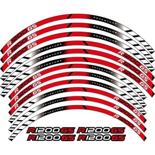 Motorcycle Wheel Decals Stickers Set Rim Stripes Laminated For BMW R1200GS