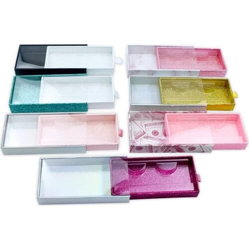 Wholesale Pull Out Lash Boxes Case 10/20/30/40/50 Pcs/Lot Custom Boxes with Logo Eyelash Boxes Packaging Vendor