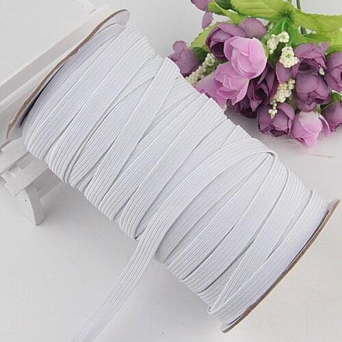 5/10m Flat Elastic Band Masks Accesories White Black High Elastic Rubber Waist Band Sewing Stretch Rope DIY Garment Supplies 5z