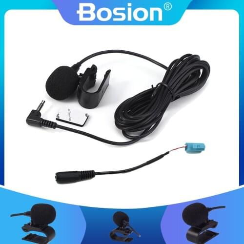 Bosion Professionals Car Audio Microphone 3.5mm Jack Plug Mic Stereo Mini Wired External Microphone for Auto DVD Radio 3m Long