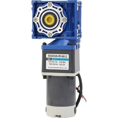 DC motor geared turbine motor 12V24V two-stage geared motor 60W adjustable speed DC motor motor