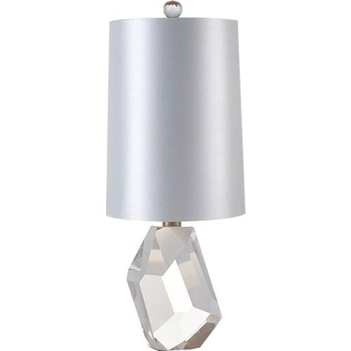 Nordic Luxury Crystal Table Lamps for Living Room Fabric Designer Study Room Desk Lights Modern Bedroom Table Lights Fixtures