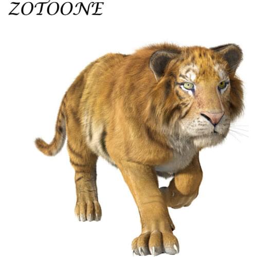 ZOTOONE Heart Iron on Transfers Patch for Clothing Dress Animal Tiger Patches Applique Sticker on Clothes Thermo Stickers Badges
