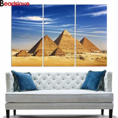 Triptych Pyramid Egypt art diamond Mosaic Full Square Round Drill DIY 5d painting diamond embroidery wall stickers