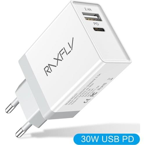 30W Fast USB Charger Quick Charge 3.0 Type C PD Fast Charging for iPhone 12 Xiaomi Huawei USB Charger with QC 3.0 Phone Charger
