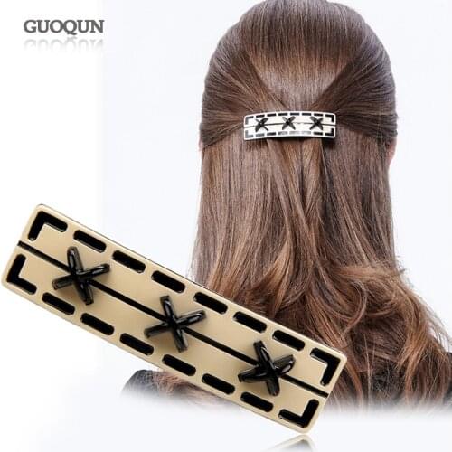 Vintage Hair Clip Barrette - Hairpin - Cellulose Acetate Hair Accessories Jewelry for Women Lady Thick Braids Tiara Bridal Dance
