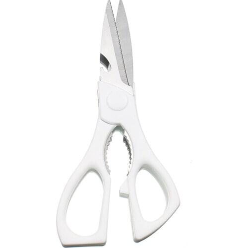 1pc White Multifunctional Trimming Scissors Stainless Steel Sewing for Needlework Kitchen Household Tool Accessories