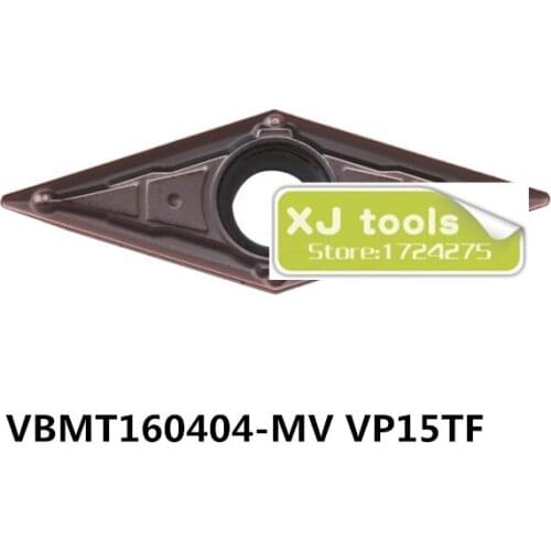 10pcs VBMT160404-MV VP15TF/VBMT160408-MV VP15TF carbide inserts for SVJBR,Turning Blades for Steel and Stainless Steel