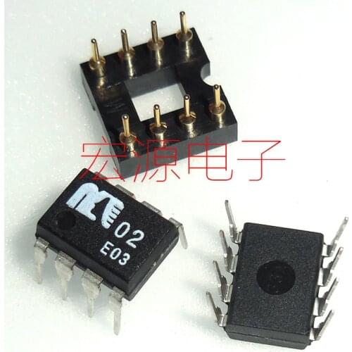 2pcs/lot MUSES 02 IC OPAMP AUDIO 11MHZ DIP-8 dual op amp amplifier Chips (send 2pcs IC base) for audiophiles