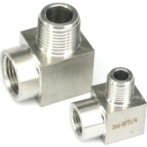 2800psi 1/8" 1/4" 1/2" NPT Female To Male Elbow Fitting 304 Stainless Steel Water Gas Oil
