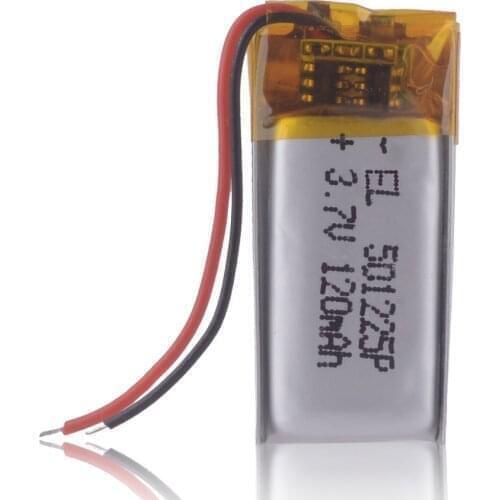 501225 3.7V 120mAh lithium polymer li Polymer Battery For Bluetooth Headset Headphone Mp3 Mouse Bracelet Wrist Watch 051225