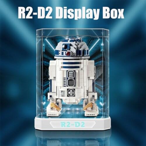 Assembly Acrylic Display Box Show Case for Central Perk 75308 R2-D2 (No Kit) - S-grade No Glue Type